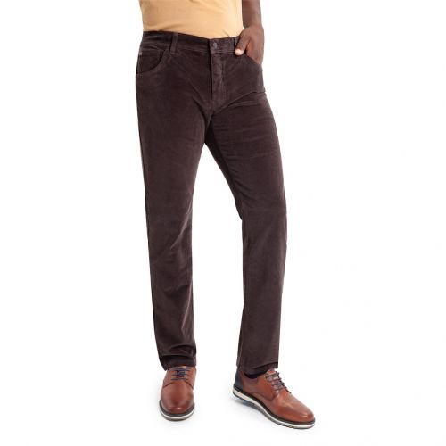 color marron chocolate - Comprar Pantalón TCH Jeans 5 Bolsillos fabricado en Pana fina elástica de colores en España