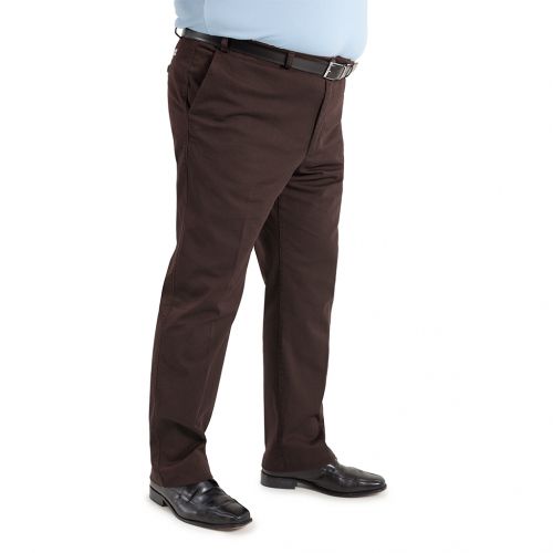 color marron chocolate - Comprar Pantalón Sport chino Tallas Grandes sin pinzas, algodon colores elastico