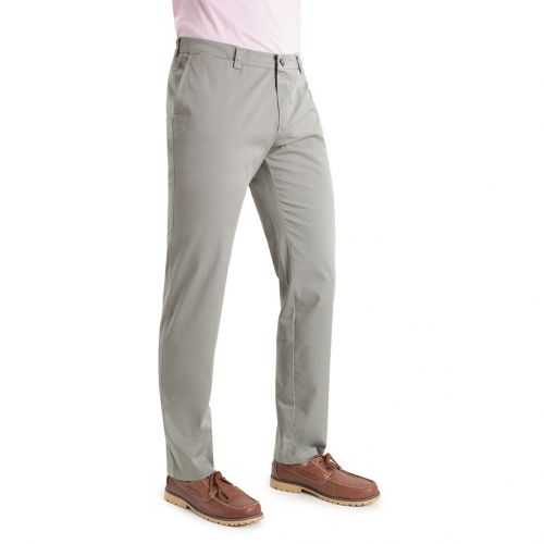 Color gris claro - Pantalón TCH sport chino, fabricado en gabardina fina elástica algodón con lycra REGULAR