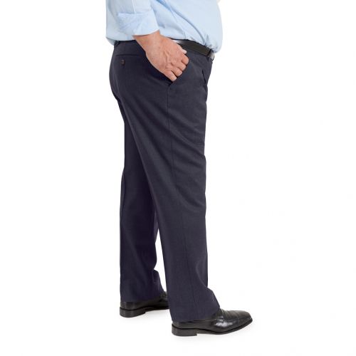 color azul marino - Comprar Pantalon fabricado en tallas grandes para hombre Rico Lana Vigoré 1 pinza